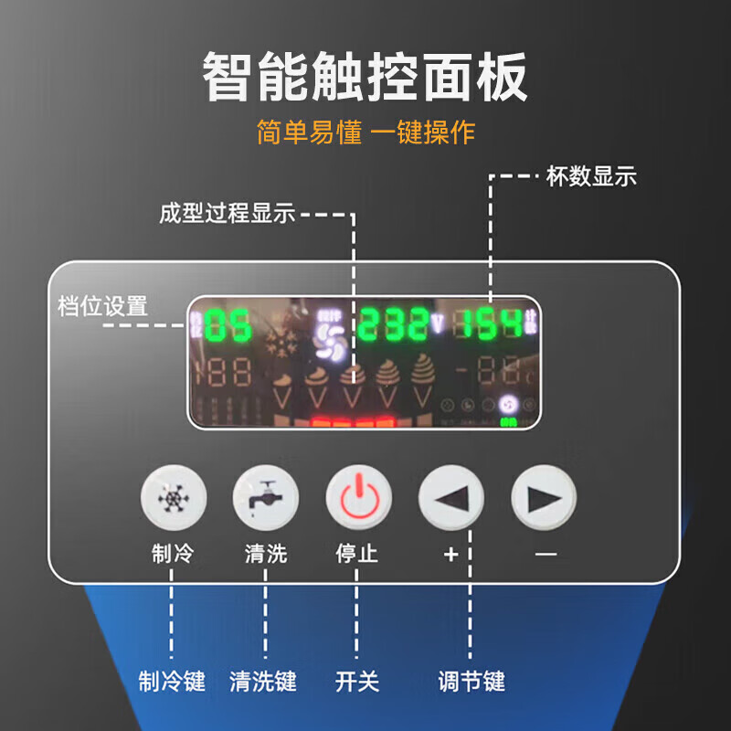 麥大廚升級(jí)款三頭立式冰淇淋機(jī)2.2KW 