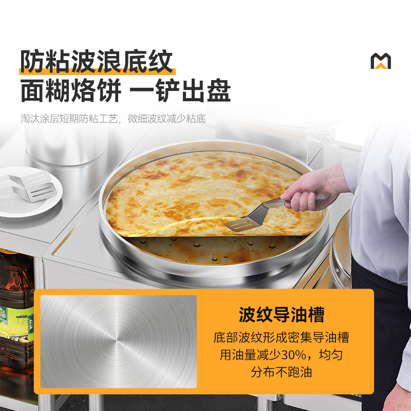 麥大廚數(shù)顯經濟款商用電餅鐺大型食堂烙餅機(鋁鍋G3)